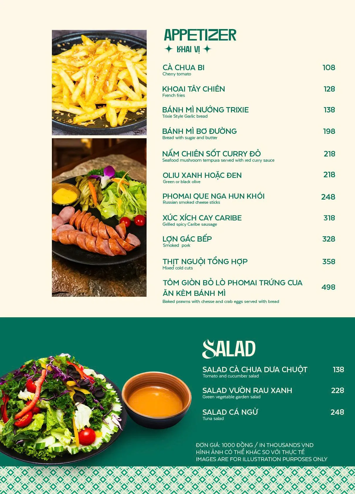 Menu trang 13